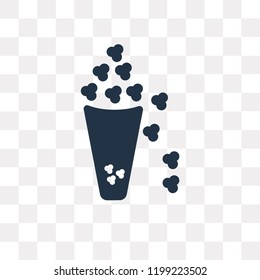 Popcorn vector icon isolated on transparent background, Popcorn transparency concept can be used web and mobile