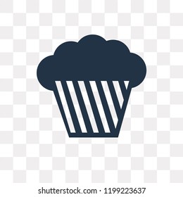 Popcorn vector icon isolated on transparent background, Popcorn transparency concept can be used web and mobile