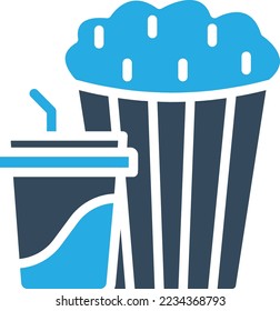 Popcorn Vector Icon which is suitable for commercial work and easily modify or edit it
