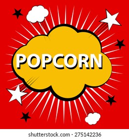 popcorn, vector illustration