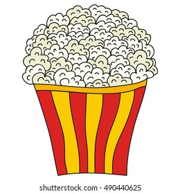 Popcorn. Vector illustration.