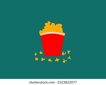popcorn vector illustration flat design