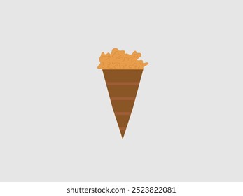 Diseño plano de Ilustración vectorial de palomitas de maíz