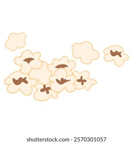 Popcorn Vector Illustration on a White Background