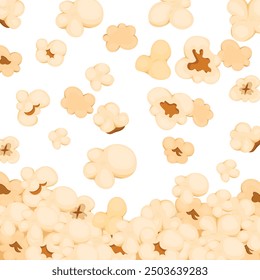 Imagen de Vector de palomitas. Comida rápida y concepto de bocadillo de película. Elementos para su diseño. Ilustración de comida