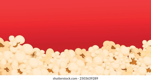 Popcorn vector image. Fast food and movie snack concept. Elements for your design. Food illustration