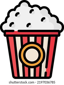 vector de palomitas sobre fondo blanco. icono de vector aislado