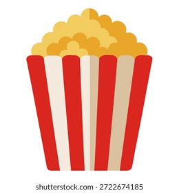Popcornvektor auf weißem Hintergrund