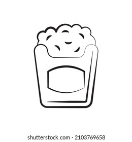 Popcorn vector Outline Icon Design illustration. Food and Drink Symbol on White background EPS 10 File