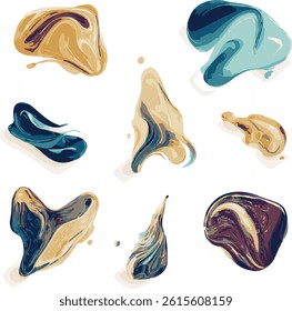  popcorn vector set in brown, black and white tones

