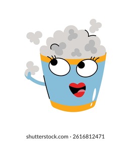 Popcorn vector Sticker. Eps 10 file