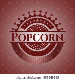 Popcorn vintage red emblem