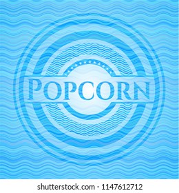 Popcorn water badge background.