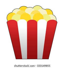 Popcorn in White Background