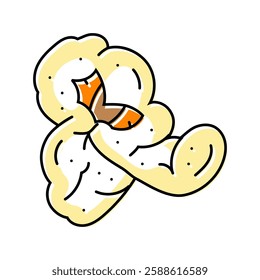 popcorn white pop color icon vector. popcorn white pop sign. isolated symbol illustration