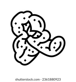 popcorn white pop line icon vector. popcorn white pop sign. isolated contour symbol black illustration