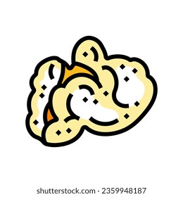popcorn white tasty color icon vector. popcorn white tasty sign. isolated symbol illustration