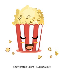 Popcorns Expression Happy Smile Until His Stock Vector (Royalty Free ...