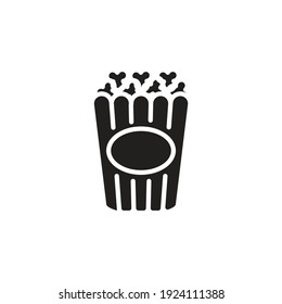 Icono de palomitas en vector. Logotipo