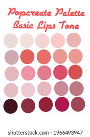 La paleta de tonos de labios de Popcreate ayuda a dibujar el color del labio vectorial en la cara