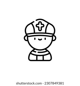 pope icon with black color