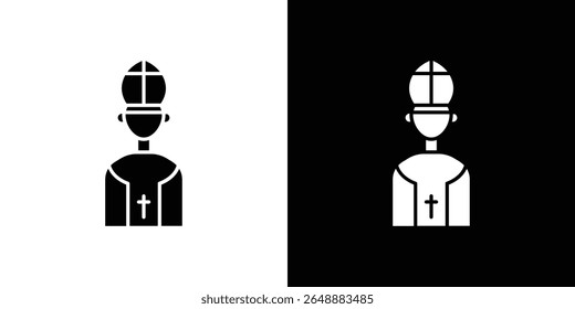 Ícone papa de um vetor de estilo plano