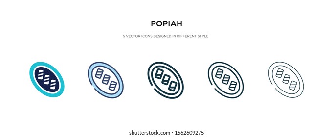 popiah icon in different style vector illustration. two colored and black popiah vector icons designed in filled, outline, line and stroke style can be used for web, mobile, ui svg