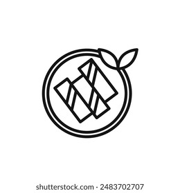 Popiah Symbol Vektorgrafik Set Kollektion für Web
