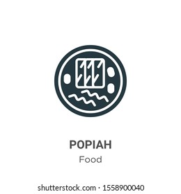 Popiah vector icon on white background. Flat vector popiah icon symbol sign from modern food collection for mobile concept and web apps design.