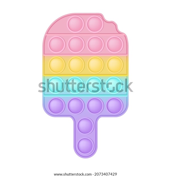 Popit Figure Ice Cream Fashionable Silicon Stock Vector (Royalty Free ...