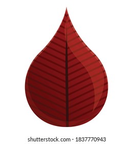 Poplar brown autumn leaf icon. Cartoon of poplar brown autumn leaf vector icon for web design isolated on white background
