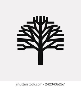 Poplar forest tree icon - Simple Vector Illustration