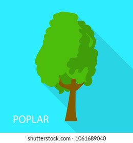 Poplar icon. Flat illustration of poplar vector icon for web