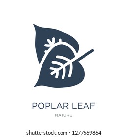 poplar leaf icon vector on white background, poplar leaf trendy filled icons from Nature collection, poplar leaf vector illustration