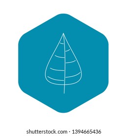 Poplar tree leaf icon. Outline illustration of poplar tree leaf vector icon for web