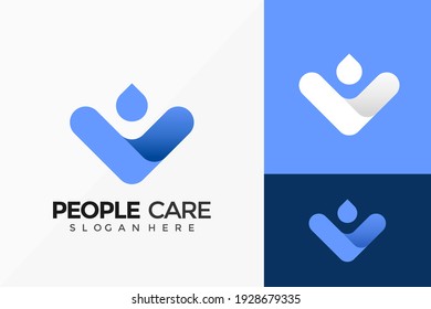 Pople Care Logo Vector Design. Abstract emblem, designs concept, logos, logotype element for template.