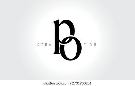 POpo Elegant Serif Monogram Logo – Luxury Lowercase Typographic Lettermark for Modern Branding