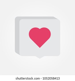 popolar icon, love isometric icon