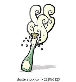 Popped Champange Bottle Cartoon