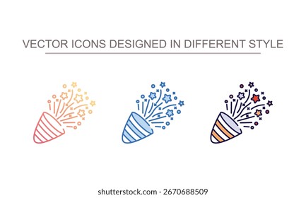 Popper icon design with white background stock illustration