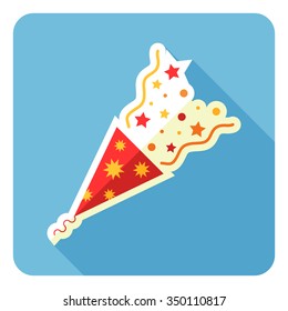 Popper icon. Vector illustration. Flat design.