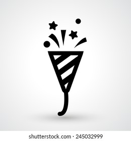 popper party icon vector