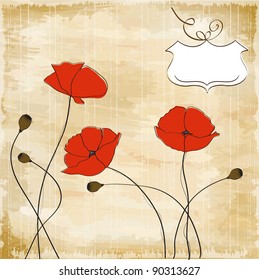 poppies floral background