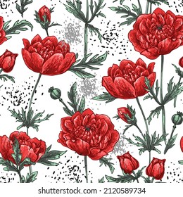 Vector de Flores de patrón de Poppies. Dibujado por un color sobre un fondo blanco. Flores para el monumento. Día de recuerdo. 