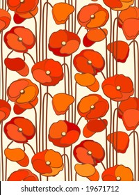 Poppies. Seamless background.