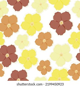 Poppies seamless pattern with watercolor on white background.  The illustration is drawn in watercolor by hand.