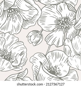 Cachorros. El vector es un fondo transparente en estilo vintage. Patrón de planta. Dibujo botánico.