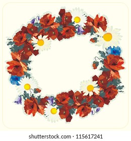 poppies wreath
