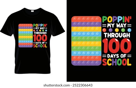 Poppin 100 dias da escola T-shirt design