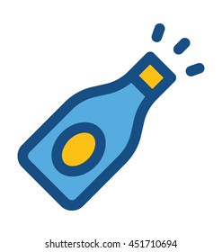 Popping Cork Vector Icon 